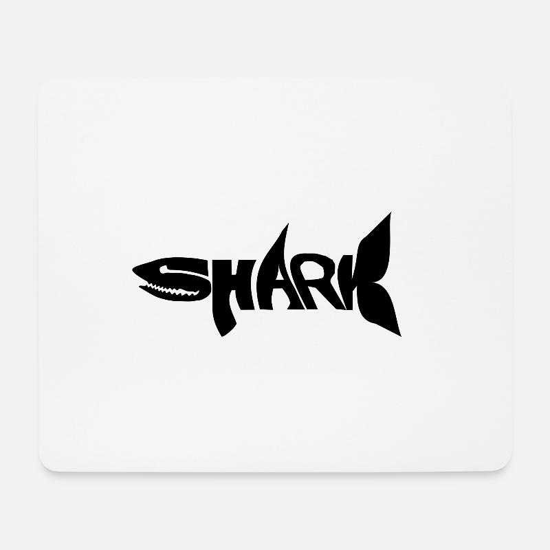 Shark - Mousepad (Querformat) - Weiß