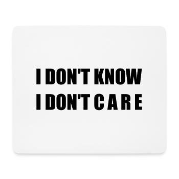 Nerdy Design "IDK IDC" - Form - Mousepad (Querformat) - Weiß - Vorne