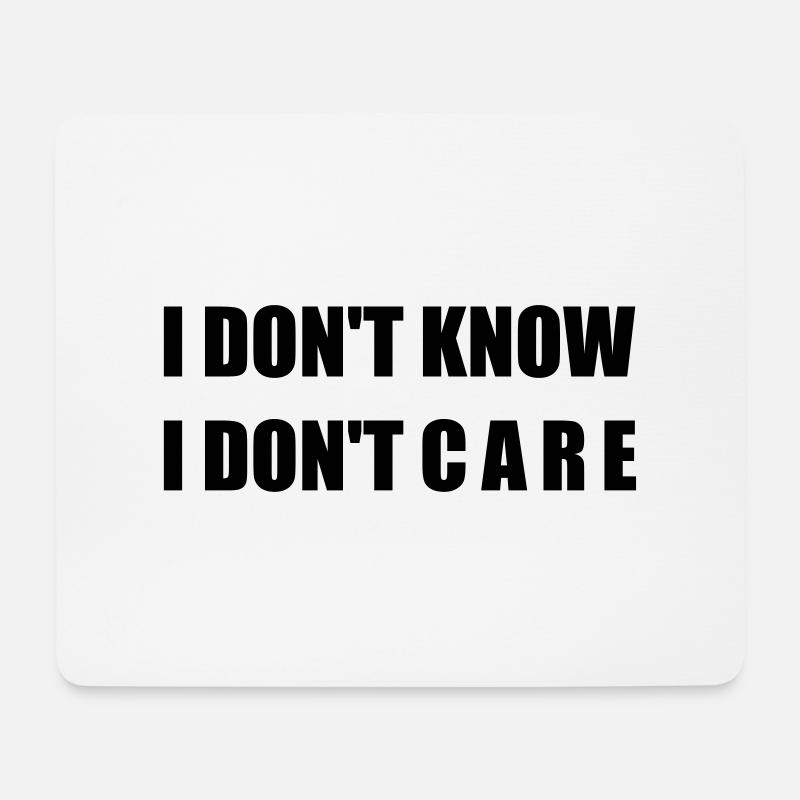 Nerdy design "IDK IDC" shape - Mouse Pad (horizontal) - white