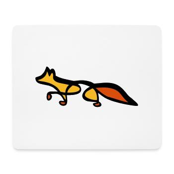 Fox - Line Art - Choose your colour - Mousepad (Querformat) - Weiß - Vorne