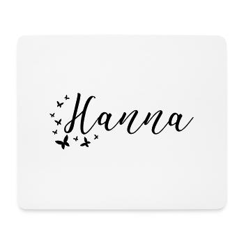 Hanna surname first name maiden name - Mouse Pad (horizontal) - white - Front