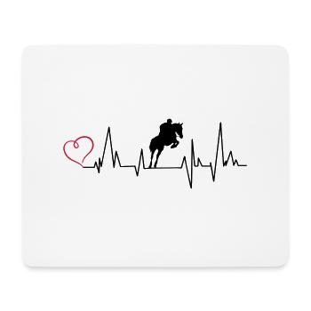 Heartbeat Show Jumping Heart - Mouse Pad (horizontal) - white - Front