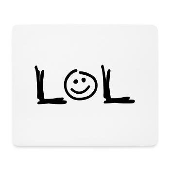 Slogan lol. plaisir, rires et fête. sourire. - Tapis de souris (format paysage) - blanc - Devant