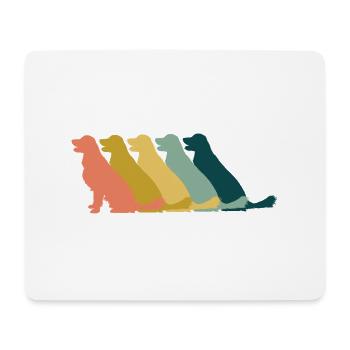 Golden Retriever Dog Retro - Mouse Pad (horizontal) - white - Front