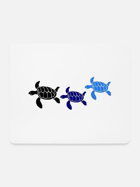schildkröten - Mousepad (Querformat) - Weiß