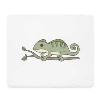 Caméléon - Tapis de souris (format paysage) - blanc - Devant