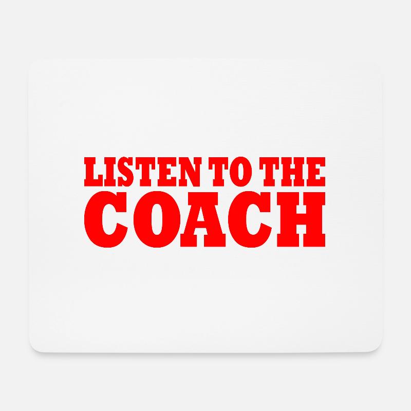 Coach - Mousepad (Querformat) - Weiß