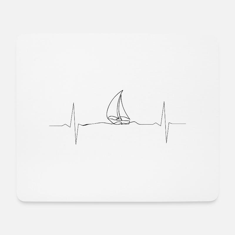 sailing egk heartbeat - Mouse Pad (horizontal) - white