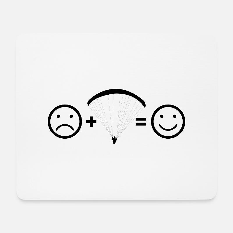 Lustiges Gleitschirm - Mousepad (Querformat) - Weiß