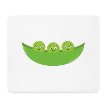 French peas - Mouse Pad (horizontal) - white - Front