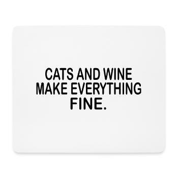 Cat Katze - Mousepad (Querformat) - Weiß - Vorne