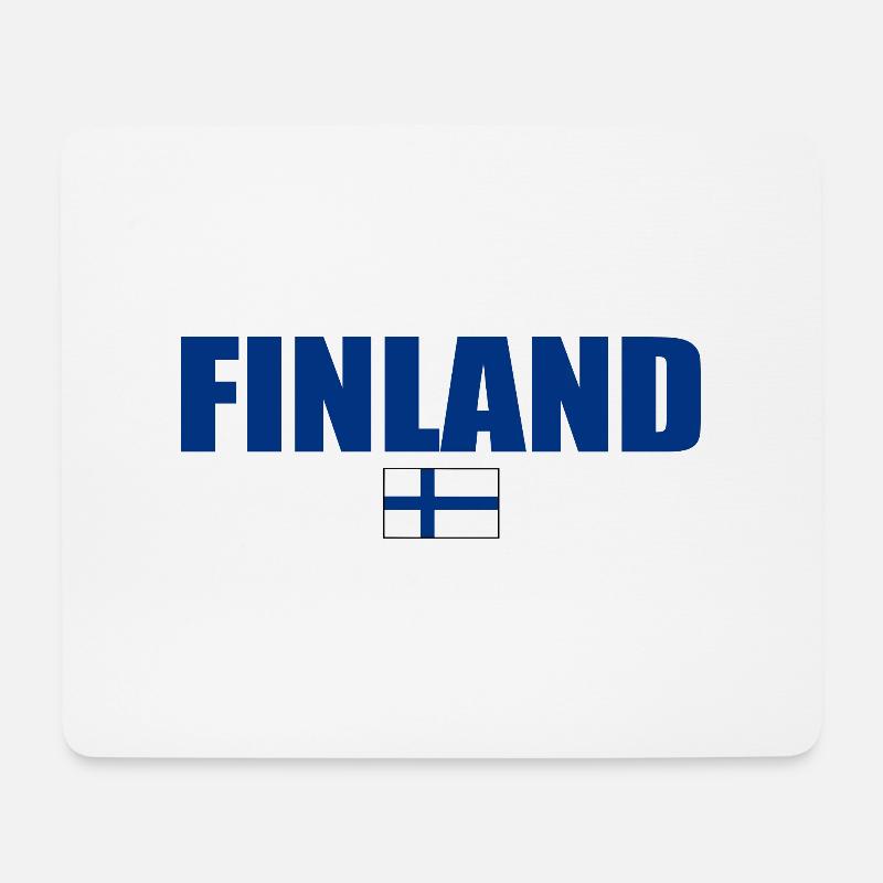 Finnland - Mousepad (Querformat) - Weiß