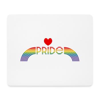 Regenbogen pride rainbow herz - Mousepad (Querformat) - Weiß - Vorne