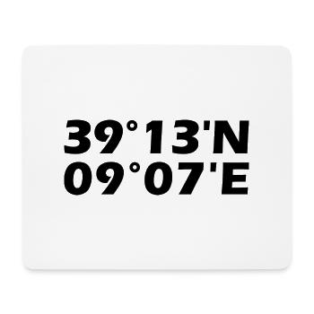 Cagliari Coordinates - Mouse Pad (horizontal) - white - Front