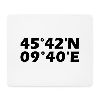 Bergamo Koordinaten - Mousepad (Querformat) - Weiß - Vorne