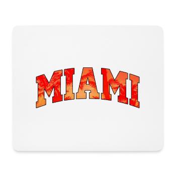 Miami-Logo: College-Design mit tropischem Flair - Mousepad (Querformat) - Weiß - Vorne