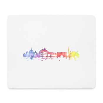 Rome Rome Italy City Skyline Pixel Colorful - Mouse Pad (horizontal) - white - Front