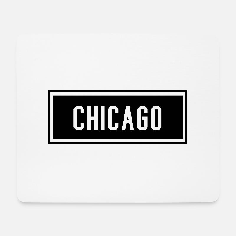 Chicago - Mousepad (Querformat) - Weiß