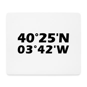 Madrid Coordinates - Mouse Pad (horizontal) - white - Front