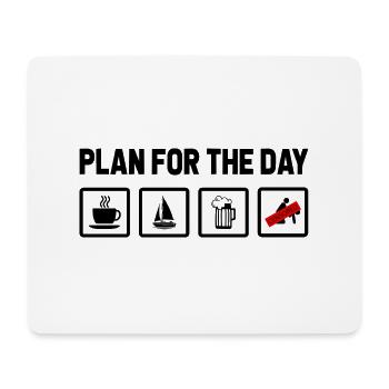 Plan For The Day Sailor Ship Captain Sailing Licen - Mousepad (Querformat) - Weiß - Vorne