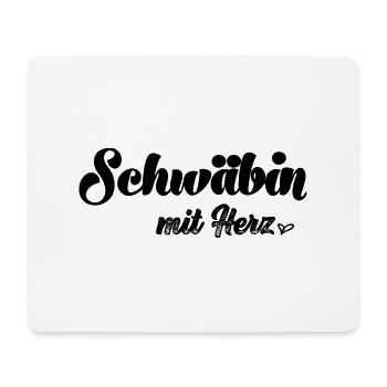 Schwäbin mit Herz Spätzle Schwäbisch Schwaben - Mousepad (Querformat) - Weiß - Vorne