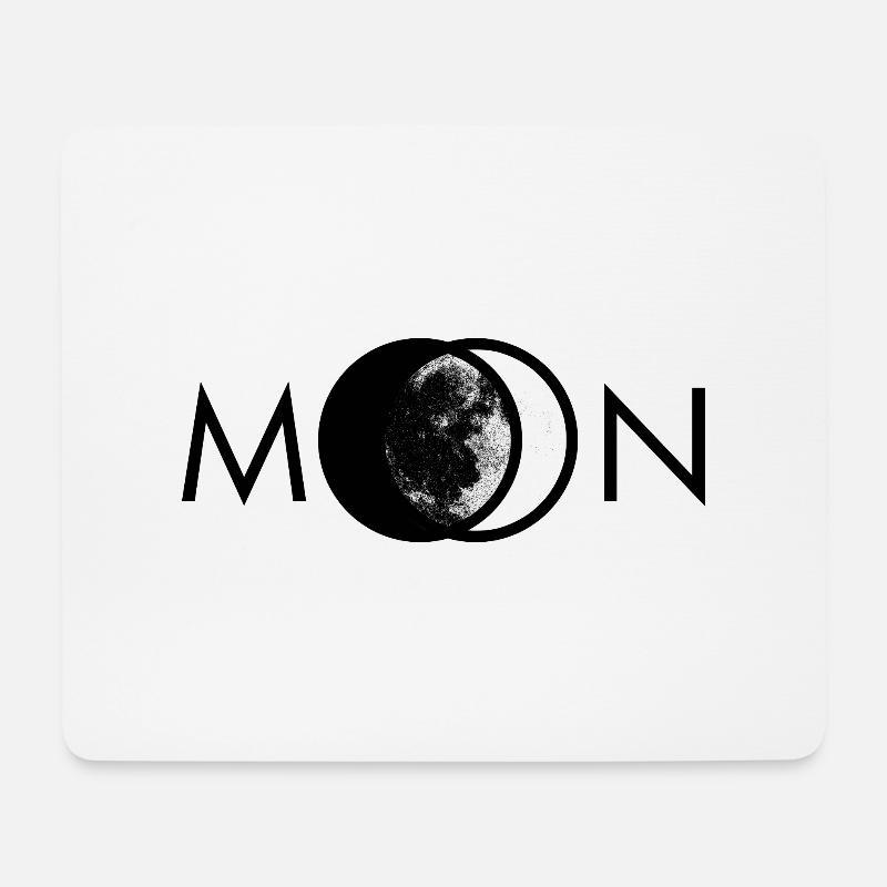 Moon - Mousepad (Querformat) - Weiß