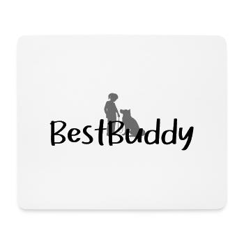 BestBuddy - Mousepad (Querformat) - Weiß - Vorne