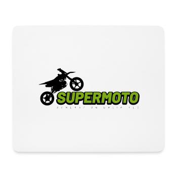 Lettrage Supermoto noir - Tapis de souris (format paysage) - blanc - Devant