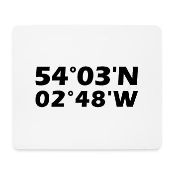 Lancaster Koordinaten - Mousepad (Querformat) - Weiß - Vorne