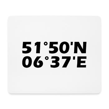Bocholt Koordinaten - Mousepad (Querformat) - Weiß - Vorne