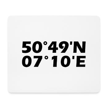 Troisdorf Koordinaten - Mousepad (Querformat) - Weiß - Vorne