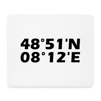Rastatt Koordinaten - Mousepad (Querformat) - Weiß - Vorne