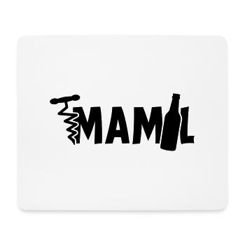 Mamil. Rennrad, Bier und Wein und falsche Kleidung - Mousepad (Querformat) - Weiß - Vorne