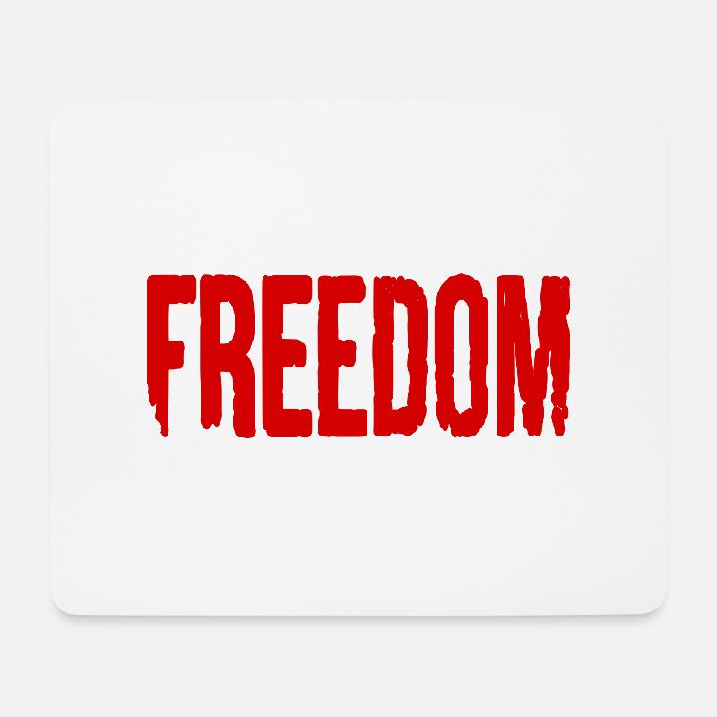 Freedom - Mousepad (Querformat) - Weiß