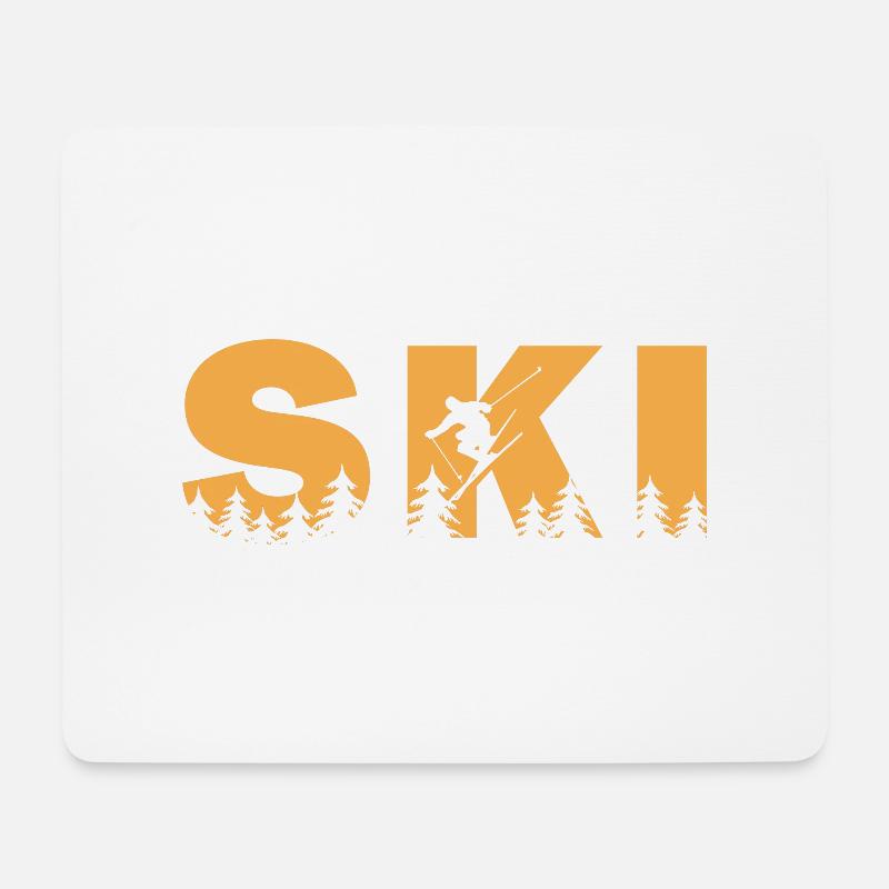 Ski. Ski Winter Sports - Mouse Pad (horizontal) - white