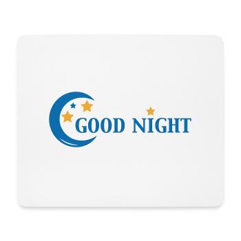 Bonne nuit - Tapis de souris (format paysage) - blanc - Devant