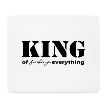 King tout dit noir - Tapis de souris (format paysage) - blanc - Devant