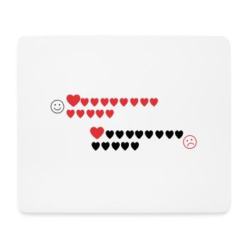 Santé smileys cardiaques - Tapis de souris (format paysage) - blanc - Devant