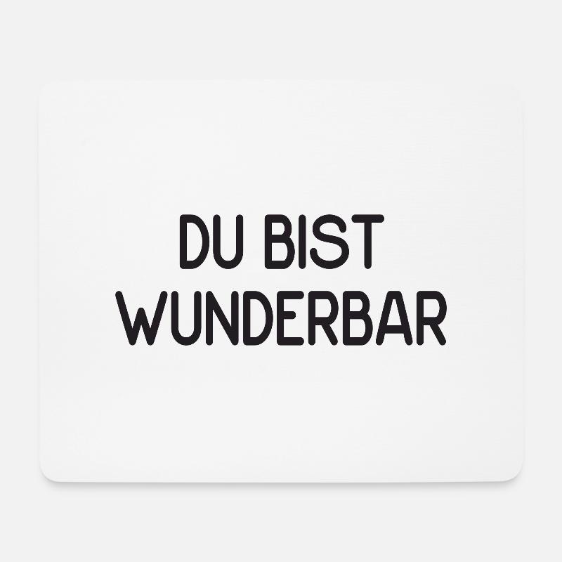 Du bist wunderbar - Mousepad (Querformat) - Weiß