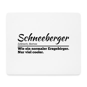 Schneeberg cool Erzgebirge - Mousepad (Querformat) - Weiß - Vorne