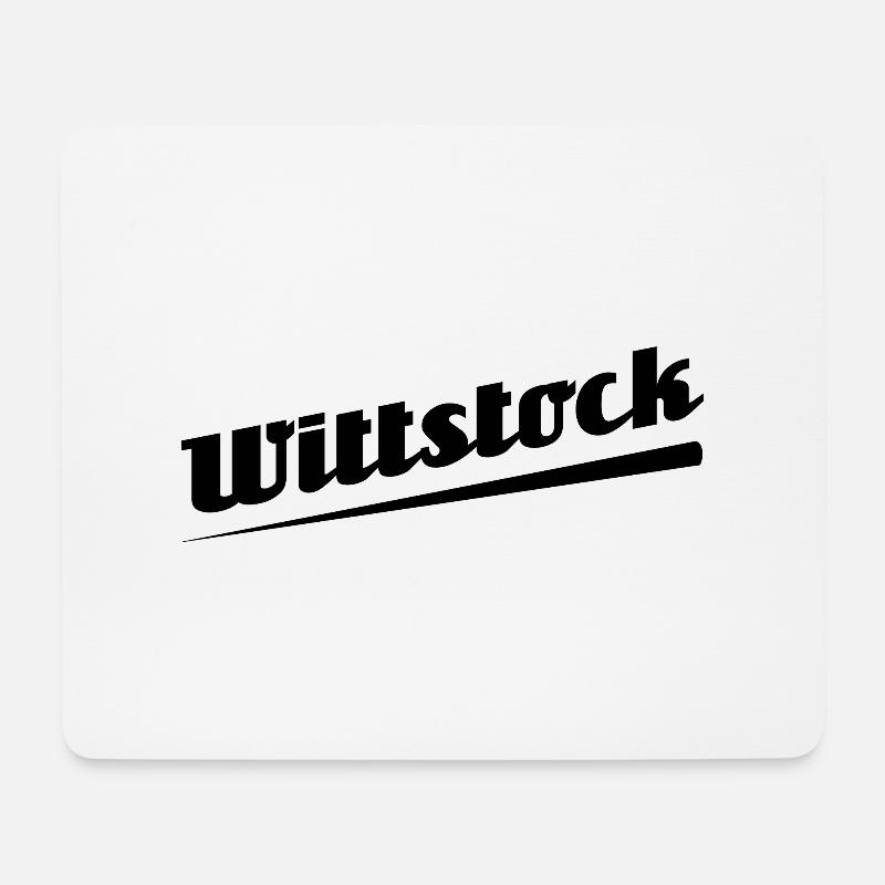 Wittstock - Textdesign mit Stadtnamen - Mousepad (Querformat) - Weiß