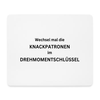 Knackpatronen wechseln Drehmomentschlüssel - KFZ - Mousepad (Querformat) - Weiß - Vorne