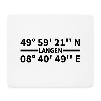 Langen Koordinaten - Mousepad (Querformat) - Weiß - Vorne