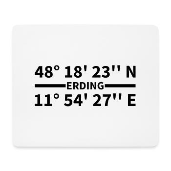 Erding Koordinaten - Mousepad (Querformat) - Weiß - Vorne