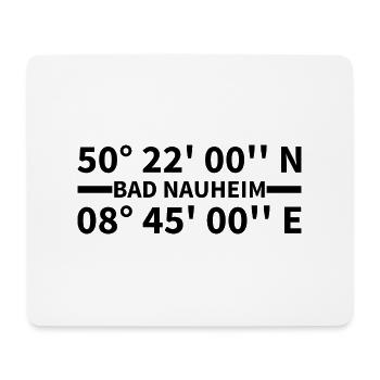 Bad Nauheim coordinates - Mouse Pad (horizontal) - white - Front