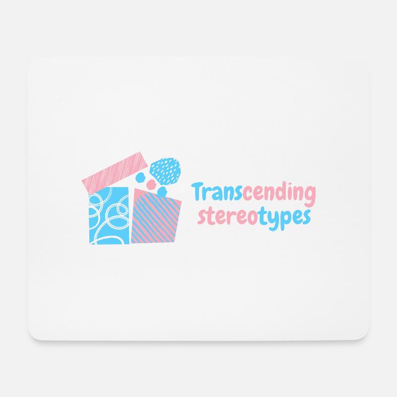 Transcending stereotypes - Trans Transgender LGBTQ - Mousepad (Querformat) - Weiß