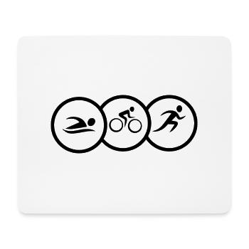 Triathlon Natation Bike Run Marathon - Tapis de souris (format paysage) - blanc - Devant