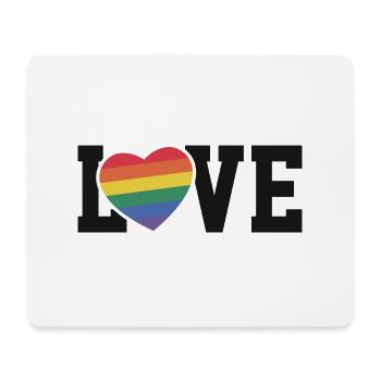 Love Rainbow Heart - Mouse Pad (horizontal) - white - Front