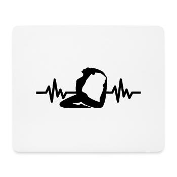 Heartbeat Gymnastics - Meditation Gymnastics Yoga - Mouse Pad (horizontal) - white - Front