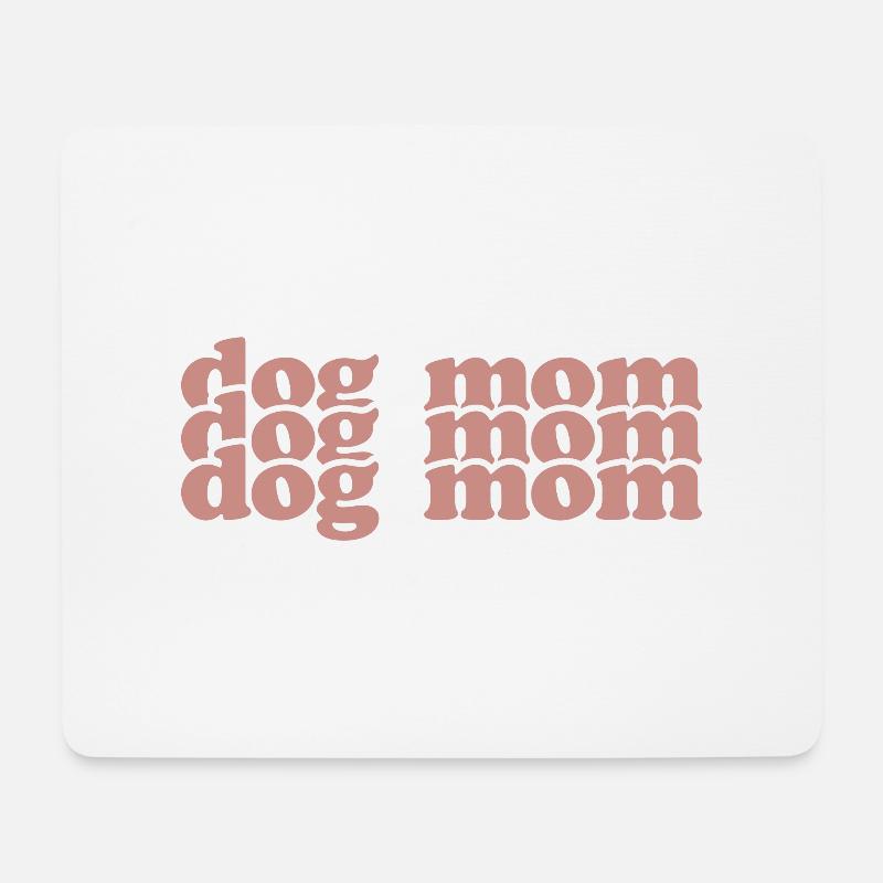 Dog Mom - Mousepad (Querformat) - Weiß